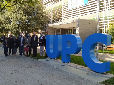 El ministre de Ciència, Tecnologia i Innovació de Colòmbia, Tito Crissien, visita la UPC Manresa