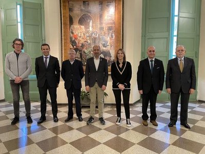 L'Ajuntament de Manresa, Gest!, Fundació "la Caixa" i les universitats signen l'acord de col·laboració per la 5a edició del premi Iniciatives empresarials al Bages