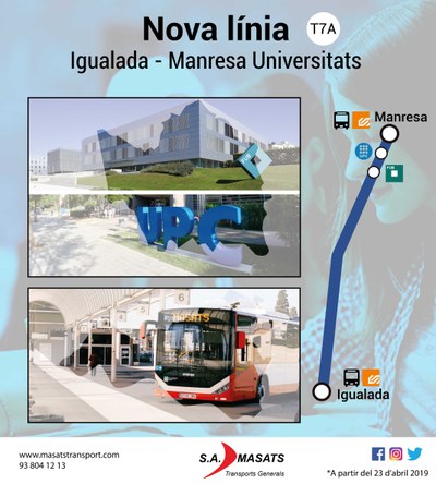 Nova línia bus Igualada - Manresa Universitats