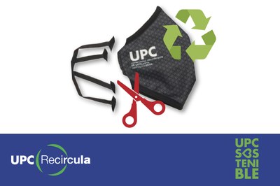 Porta a reciclar la teva mascareta UPC i bescanvia-la per una de nova