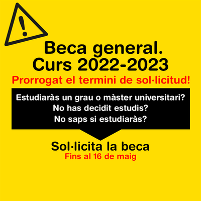 Prorrogat el termini de sol·licituds de la beca general del Ministeri d'Educació i FP