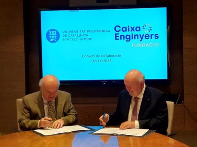 Acuerdo de colaboración con la Fundación Caja de Ingenieros para impulsar los préstamos UPC Alumni y otras iniciativas