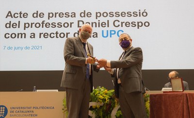 Daniel Crespo toma posesión como rector de la UPC, el 7 de junio