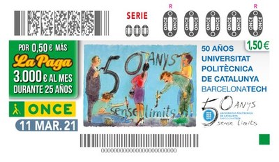 El 50 aniversario de la UPC, en 5,5 millones de cupones de la ONCE