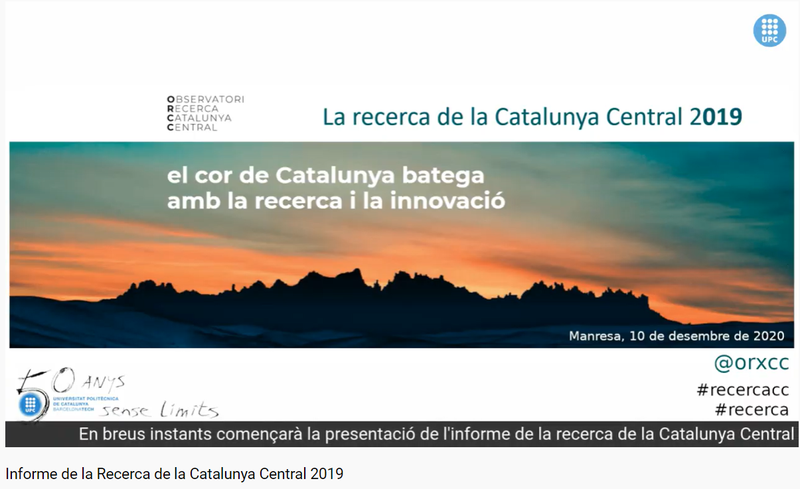 Los indicadores de la investigación de la Cataluña Central continúan en aumento y aportan 13,6 millones de euros en el territorio