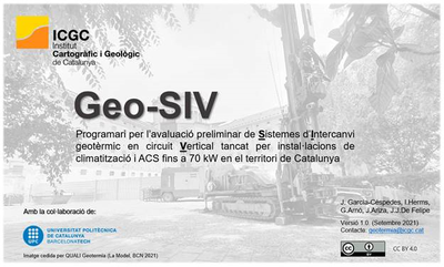 Una herramienta desarrollada por el Instituto Cartográfico y Geológico de Cataluña (ICGC) y la UPC Manresa permite realizar estudios de viabilidad previa de instalaciones de Geotermia